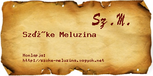 Szőke Meluzina névjegykártya